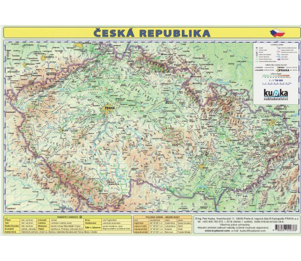 mapa čr a4 Mapa Česká republika A4 mapa čr a4
