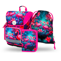 Aktovka školní Baagl Plameňáci sada