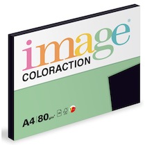 Barevný papír Image Coloraction A4 80g intenzivní černá 100 ks