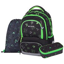 Batoh školní Oxy Next Green cubes sada