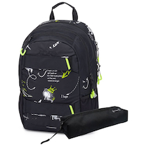 Batoh studentský OXY Sport Graffiti Blue + Etue zdarma