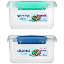 Box na svačinu s příborem Sistema TO GO 1,2 l mix