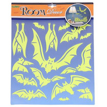Dekorace svitící na zeď Halloween Netopýři 38x31cm