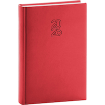 Denní diář Aprint červený 15×21cm