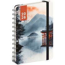 Diář Spirálový 18měsíční Petito – Japonsko 2025/2026 13 x 18 cm