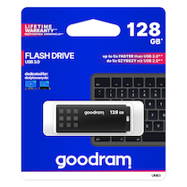 Flash disk USB Goodram černý s krytkou 128GB