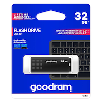 Flash disk USB Goodram černý s krytkou 32GB