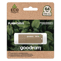 Flash disk USB Goodram ECO FRIENDLY hnědý s krytkou 64GB