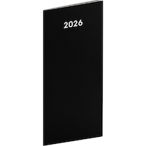 Kapesní diář Černý plánovací měsíční 8×18cm