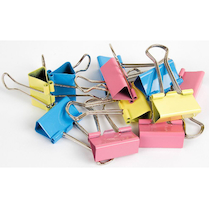 Klipy kovové barevné 19mm 40ks