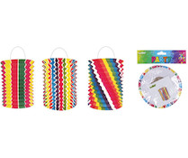 Lampion válec Pruhy 16cm