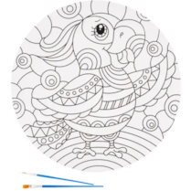 Malířské plátno kulaté papírové Papoušek 39x39