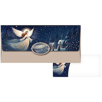 Obálka na peníze s andělem 18x8,5cm