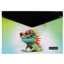 Obálka s drukem A4 s tiskem crazy animals Chameleon