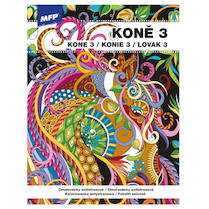 Omalovánka A4 Antistresová Koně 3