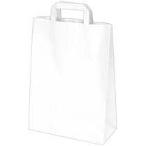 Papírové tašky 32x15x43cm bílé 50ks