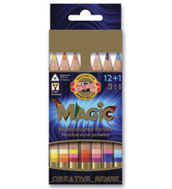 Pastelky Magic 3404 12+1ks trojhranné silné