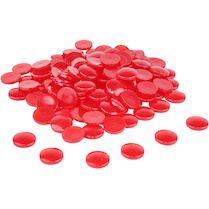Sada 100 počítacích kamínků pr. 20 mm červené