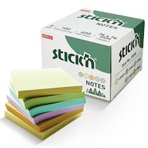 Samolepicí bloček FSC 76x76 mm 6x100ks pastelový mix