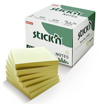 Samolepicí bloček FSC 76x76 mm 6x100ks pastelový žlutý