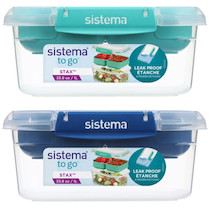 Sistema Stax krabička na potraviny 1 l, mátová, modrá