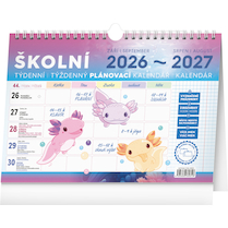 Školní plánovací kalendář s háčkem 2027 30×21cm