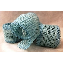 Stuha jutová 4cm x 3m světle modrá