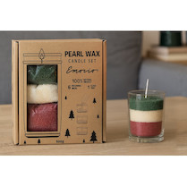 Svíčka dárková sada sypaného vosku 500g + knoty + sklo barevná