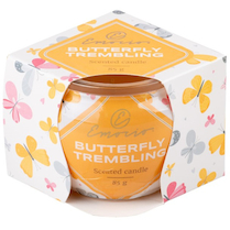 Svíčka sklo 70x62mm vonná Butterfly Trembling