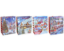 Taška papírová 18x24x8,5cm S vesnička mix