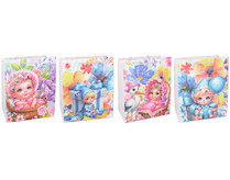 Taška papírová M 32x26x12cm dětský motiv