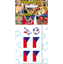 Tetovací obtisky vlajky ČR - 4 malé vlajky