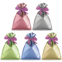 Vánoční sáček celofan 35x50 cm metal