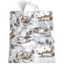 Vánoční taška PE Zimní inspirace 40x46x8cm
