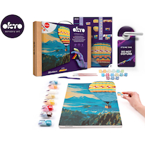 Výtvarná sada OKTO Malba a 3D modelování obraz Hot Air Balloon Flight 30x40 cm