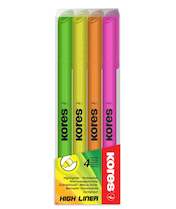 Zvýrazňovač High Liner 4 ks