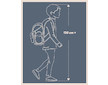 Batoh anatomický Baagl Skate Indigo
