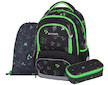 Batoh školní Oxy Next Green cubes sada