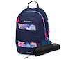 Batoh studentský OXY Sport Flowers Blue + Etue zdarma