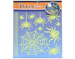 Dekorace svitící na zeď Halloween Pavouci 38x31cm