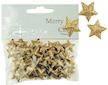 Hvězdičky s glitry 50ks zlaté 2cm