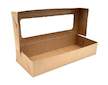 Krabice odnosové s okénkem Ideal 13x33x6cm kraft - tuk. Bariéra 50ks
