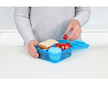 Lunch Tříkomorová krabička s nádobou na jogurt a 2 tácky 1,25 litru, mix barev + balení lepidel