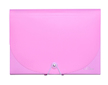 Organizér na doklady A4 7 kapes pastelově růžový