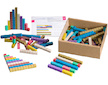 Počítací tyčinky v 10 barvách Montessori 100 ks