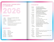 Školní diář Růžový (září 2025 – prosinec 2026) 9,8 x 14,5 cm