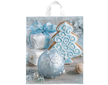 Vánoční taška PE Modrá ozdoba a perníček 40x46x8cm