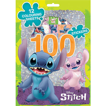 100 samolepek s omalovánkovými listy Lilo &amp; Stitch