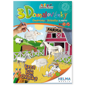 3D omalovánka A4 - SET Farma