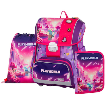 Aktovka školní Premium Cool Playworld Girls sada